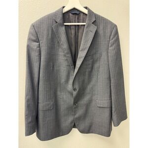 Brooks Brothers Mens Regent Fit Gray Pinstripe Wool Blazer Men's 46 RG